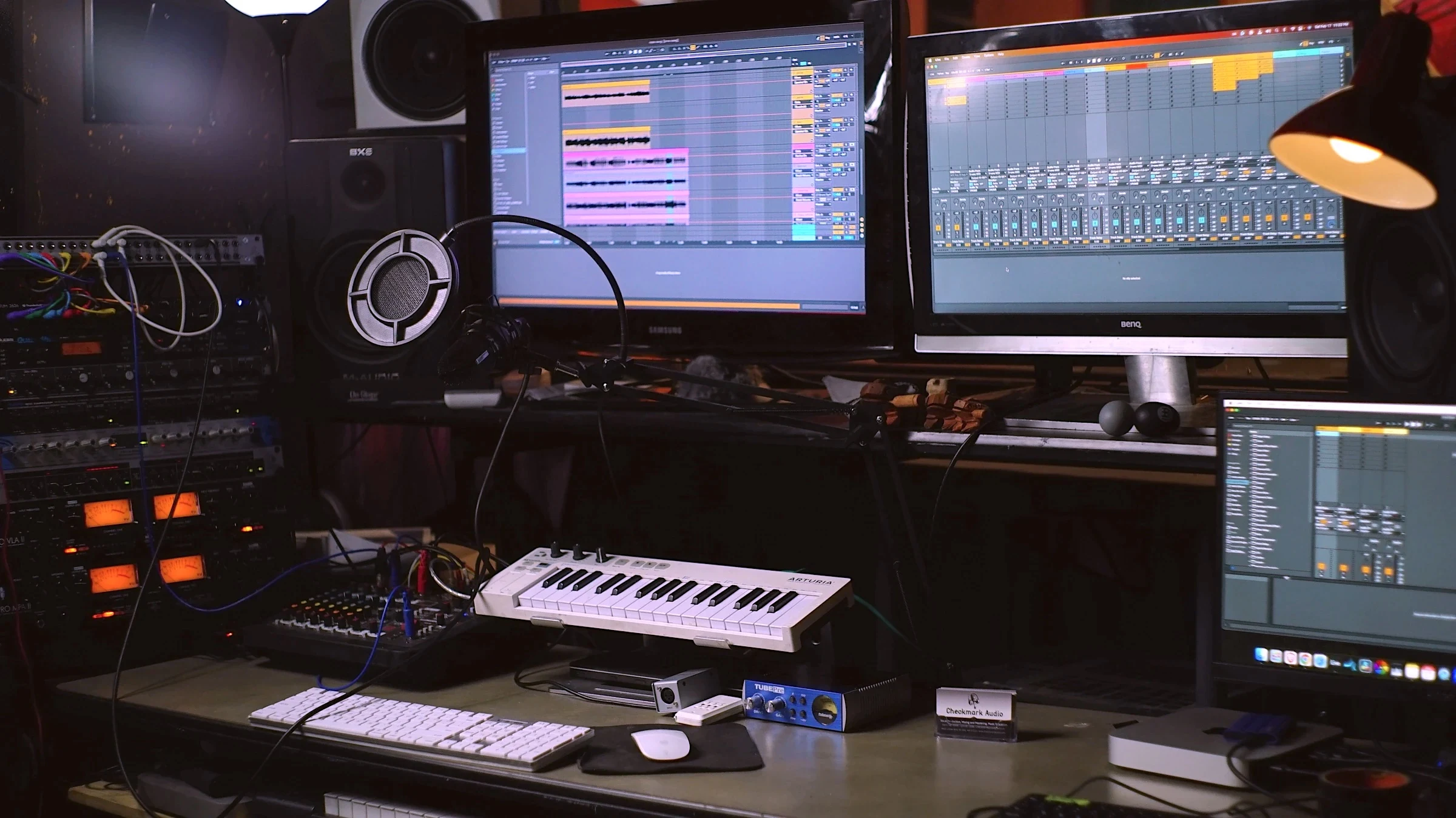 Studio A control room at Checkmark Audio