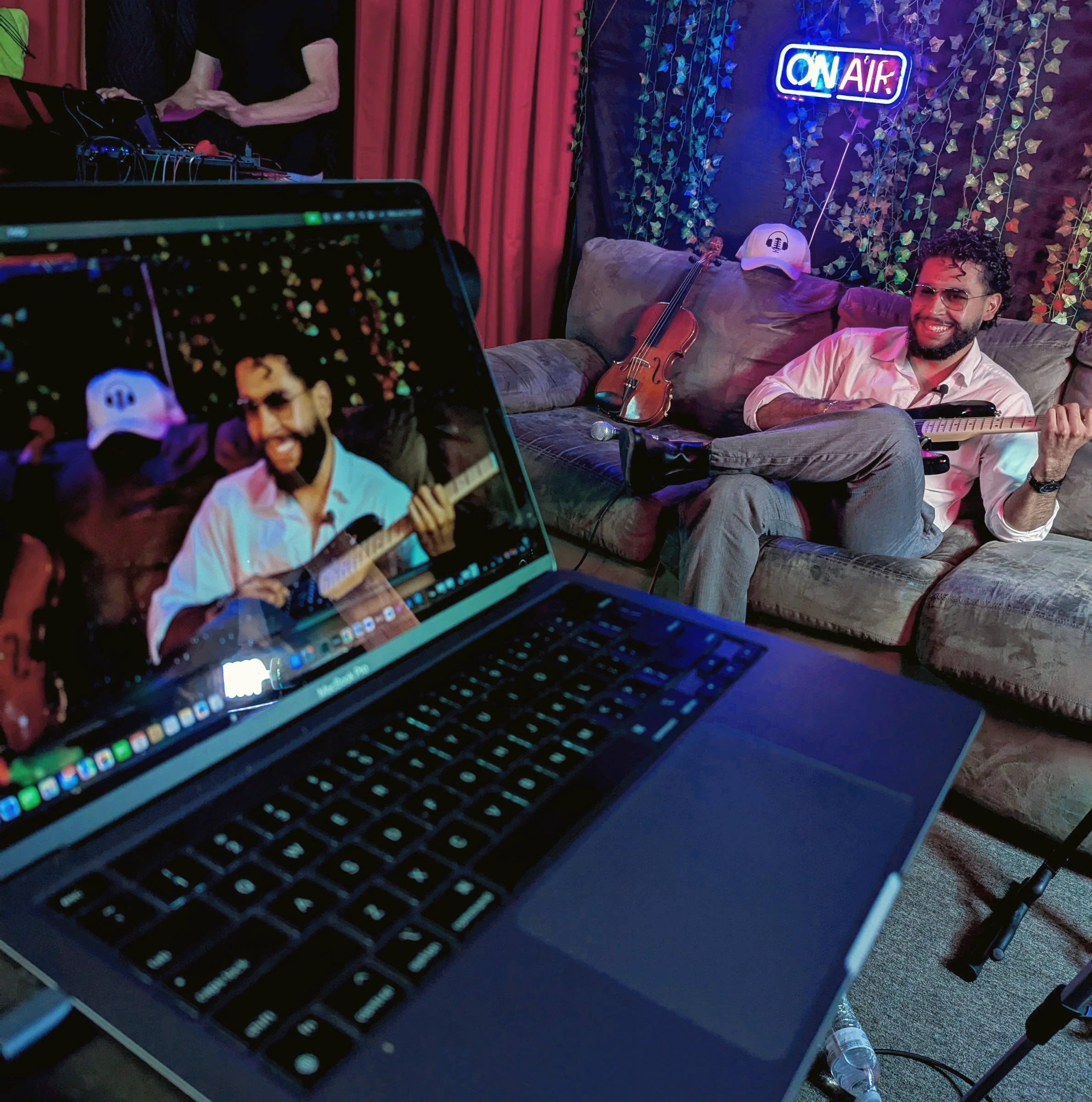 Diego during a recorded artist session