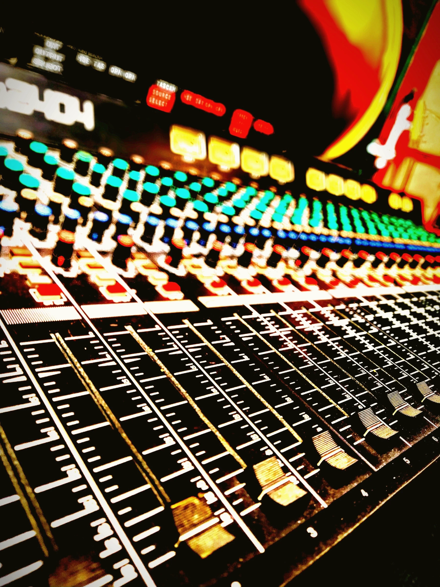 Mixing console at Checkmark Audio